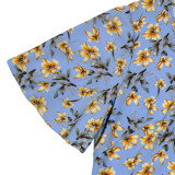 Блуза (віскоза) ТМ "Ярослав" м.Ф-306 блакитна в квіти