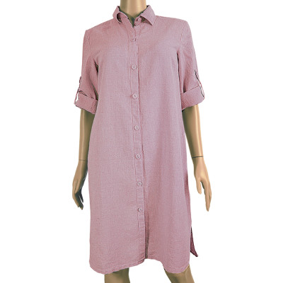 Платье лен ТМ «Ярослав» м.Ф-148 светло-розовое