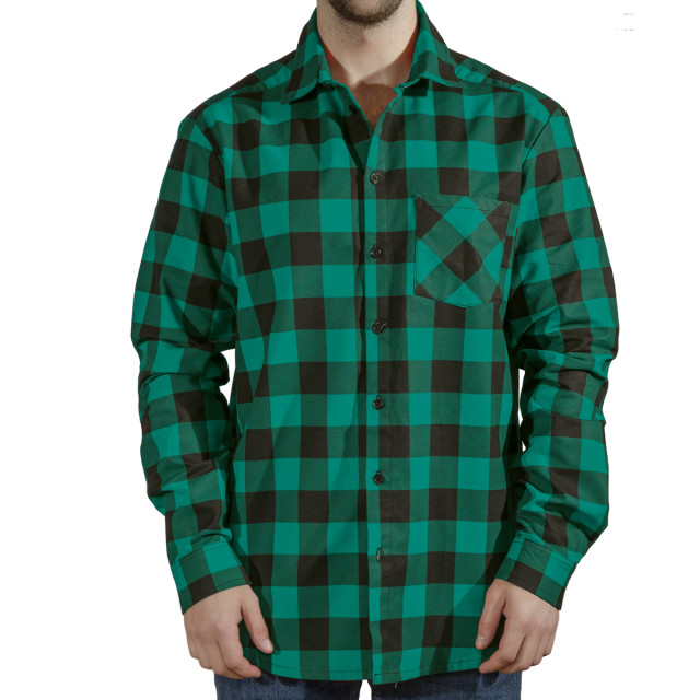 Рубашка мужская (фланель ) м.Ф-139 зеленая