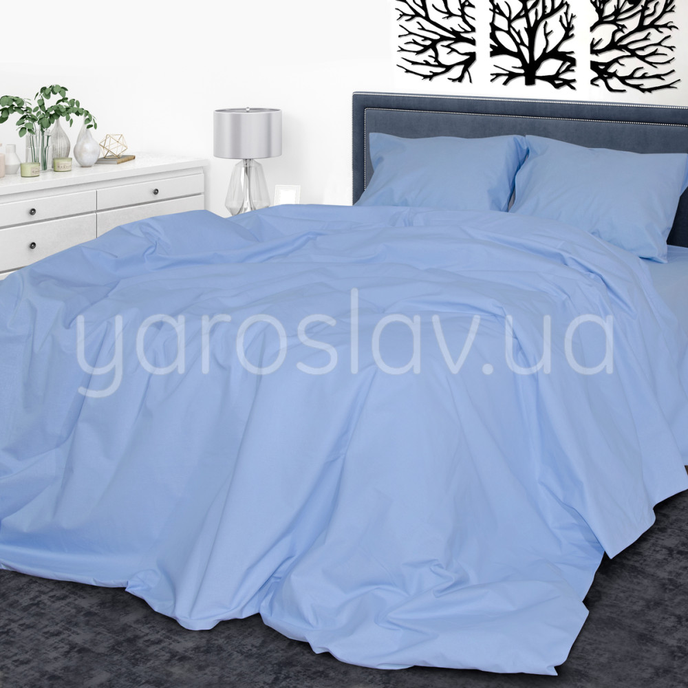 Bed sheet calico smoothdyed blue assortment TM Yaroslav цена, фото