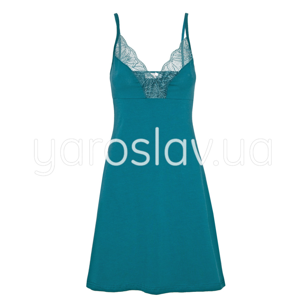 Нічна сорочка кулір з еластаном м.Ф-315 зелена ТМ Ярослав ціна