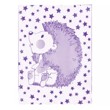 Одеяло Детское полушерстяное "Ежик" фиолетовое