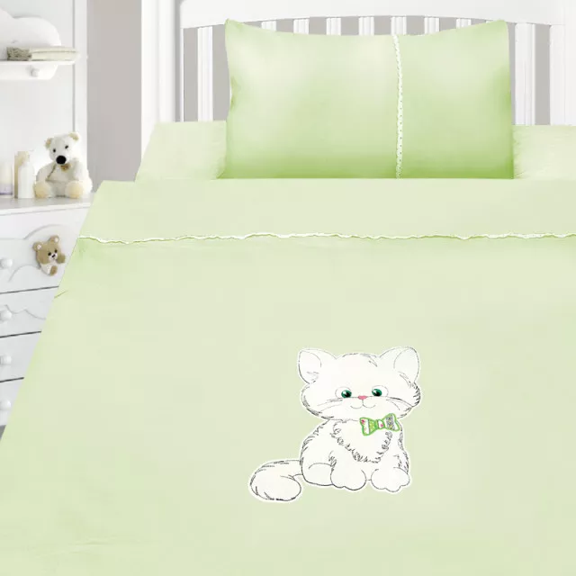 Комплект постельного белья детский сатин с вышивкой ТМ "Ярослав" v61y