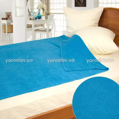 Bed sheet terry smooth-colored dark blue TM Yaroslav