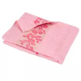 Полотенце махровое "Азалия" розовое