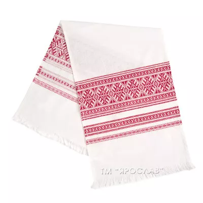 Towel ceremonial woven red TM Yaroslav