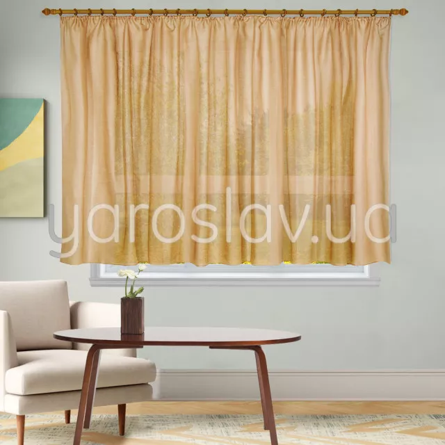 Штора № 30 150х300 темно-бежевий