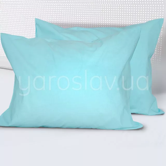 Pillowcase calico smooth painted 2 pcs 11 menthol TM Yaroslav