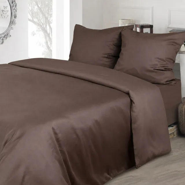 Bed linen set Satin brown Euro size TM Yaroslav