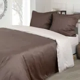 Bed linen set Satin brown-milk Euro size TM Yaroslav Bed linen set Satin brown-milk Euro size TM Yaroslav