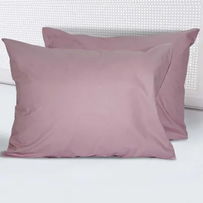 Наволочка бязь гладкофарбована 01 бежево-сливова ТМ Ярослав