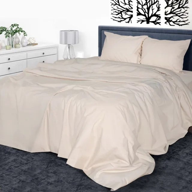 Duvet cover calico smooth-dyed 02 beige TM Yaroslav