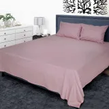 Bed sheet calico smooth-dyed 01 beige-plum TM Yaroslav