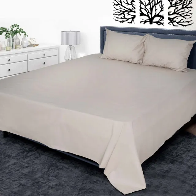 Bed sheet calico smooth-dyed 04 coffee with milk TM Yaroslav