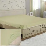 Bed sheet calico smooth-dyed elastic band 05 olive TM Yaroslav
