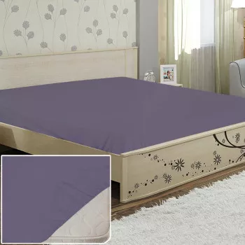 Bed sheet calico smooth-dyed elastic band 07 lavender TM Yaroslav