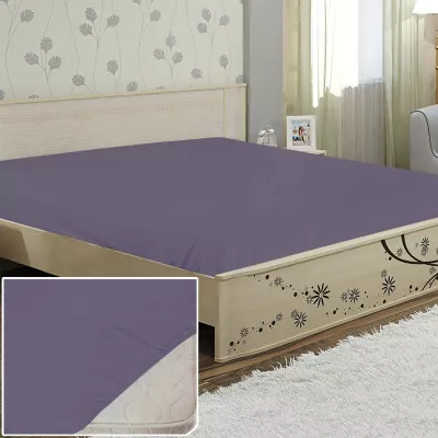 Простирадло бязь гладкофарбована на резинці 07 лавандове ТМ Ярослав