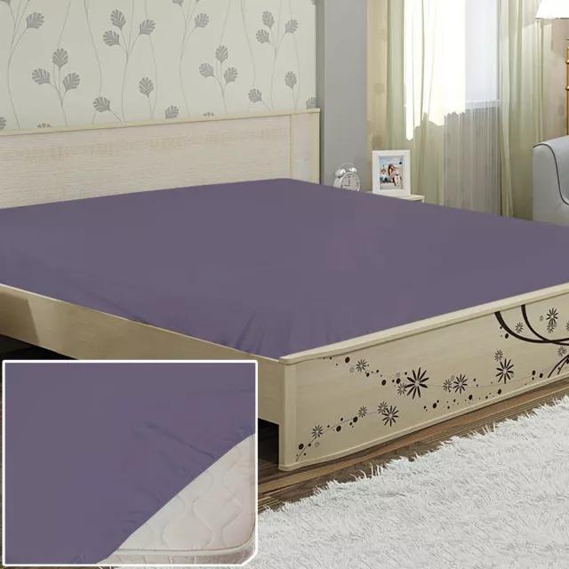 Простирадло бязь гладкофарбована на резинці 07 лавандове ТМ Ярослав