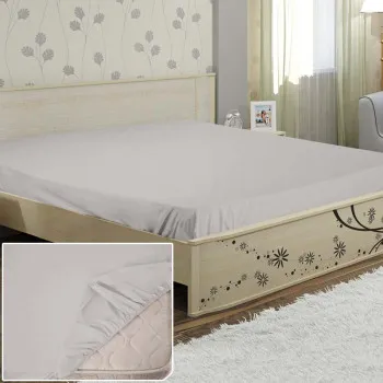 Простирадло бязь гладкофарбована на резинці 08 сіре ТМ Ярослав