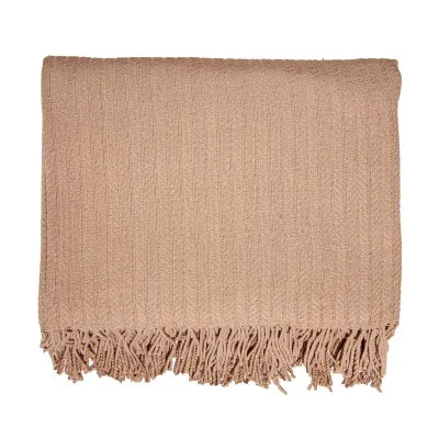 Плед бавовняний Косичка бежевий 140х200 см ТМ Ярослав