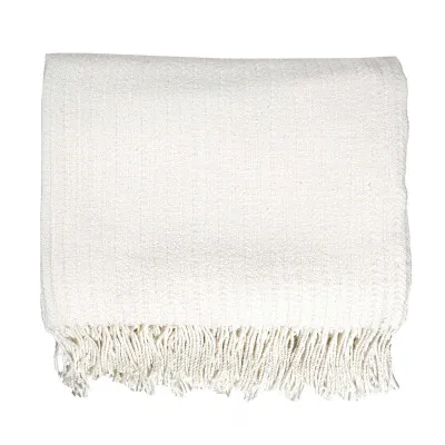 Плед бавовняний Косичка молочний 140х200 см ТМ Ярослав