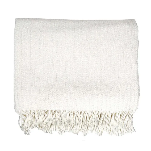 Плед бавовняний Косичка молочний 140х200 см ТМ Ярослав