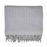 Plaid cotton Pigtail gray 140x200 cm TM Yaroslav