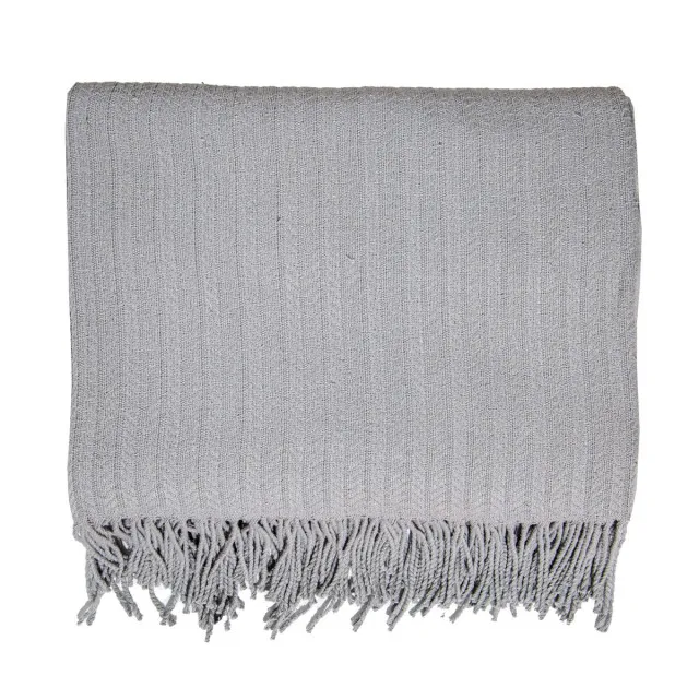 Plaid cotton Pigtail gray 140x200 cm TM Yaroslav