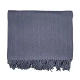 Plaid cotton Pigtail dark gray 140x200 cm TM Yaroslav