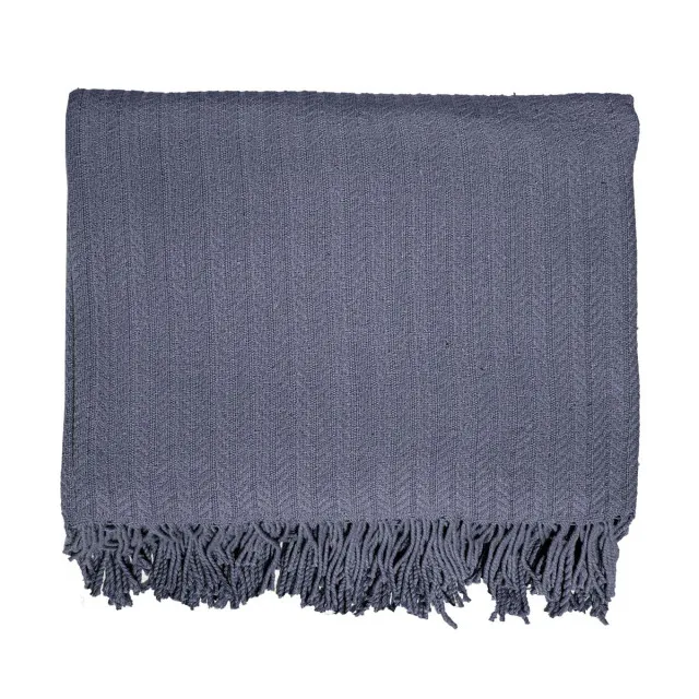 Plaid cotton Pigtail dark gray 140x200 cm TM Yaroslav