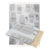 Плед бавовняний диз.22 сірі коти ТМ Ярослав