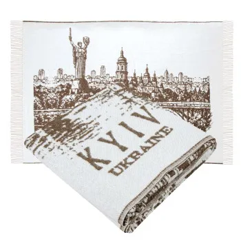 Plaid cotton City Kyiv brown 140x200 cm TM Yaroslav