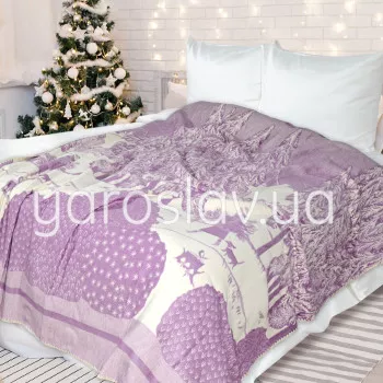 Одеяло из хлопка "Зимняя коллекция" ТМ "Ярослав" диз.14 фиолетовое