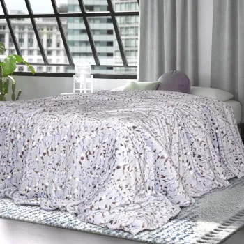 Плед флісовий f286 листя ТМ Ярослав