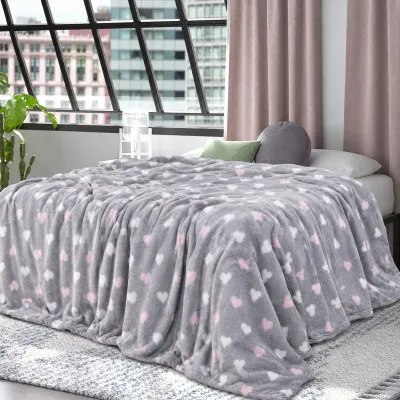 Plaid fleece Hearts gray TM Yaroslav