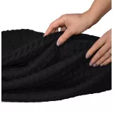 Плед 3D з вовни мериноса 140х200 см чорний ТМ Ярослав