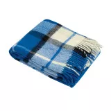 Плед напіввовняний диз.15 синя клітинка ТМ Ярослав