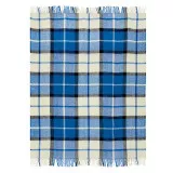 Плед напіввовняний диз.15 синя клітинка ТМ Ярослав