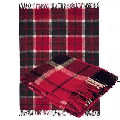 Plaid semi-wool dis.7 red cell TM Yaroslav
