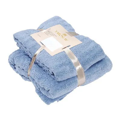 Set of 2 terry towels Ribs 500 g/m² Gray-blue TM Yaroslav