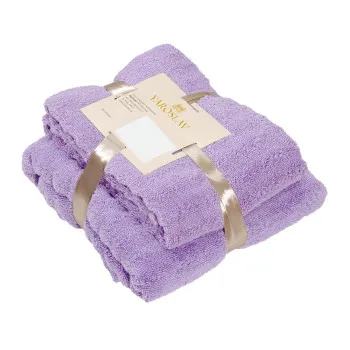 Set of 2 terry towels Ribs 500 g/m² Light purple TM Yaroslav