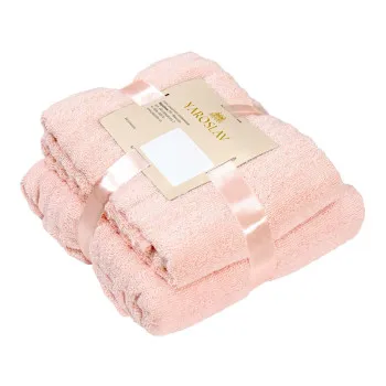 Set of 2 terry towels Ribs 500 g/m² Light peach TM Yaroslav