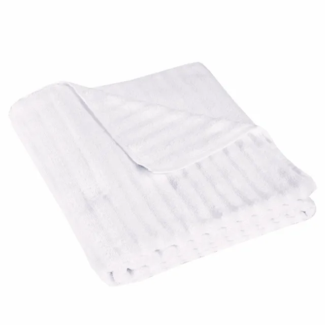 Набір рушників махрових 2 шт Ribs 2 сорт 500 г/м² білий 70х140 см ТМ Ярослав