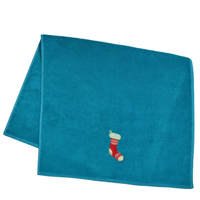 Towel terry with embroidery Christmas stocking 40x70 cm TM Yaroslav Towel terry with embroidery Christmas stocking 40x70 cm TM Yaroslav