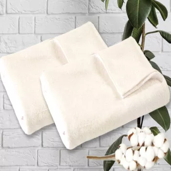 Set of terry towels 2 pcs YAR-500 2 grade 100х150 cm lactic TM Yaroslav