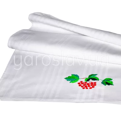 Towel cotton with embroidery 002 guelder rose white 45x75 cm TM Yaroslav