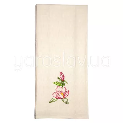 Towel semi-linen with embroidery 001 magnolia 45x75 cm TM Yaroslav