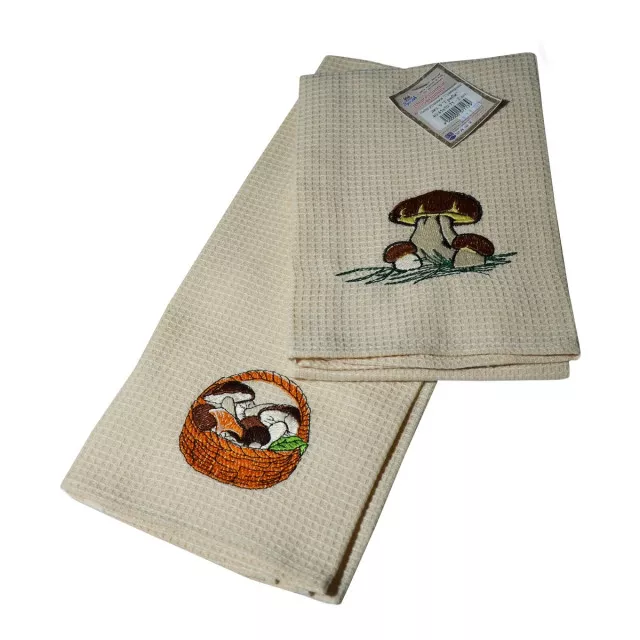 Набір рушників Сувенірних диз.9 Гриби 2 шт 45х75 см ТМ Ярослав