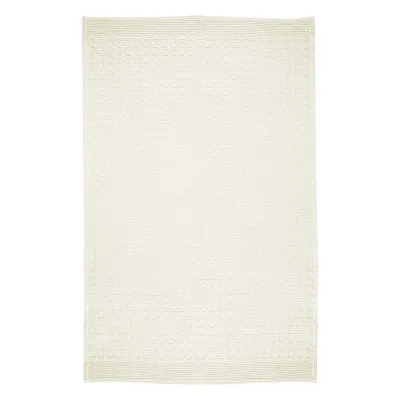 Рушник вафельний з бордюром 45х75 см молочний ТМ Ярослав