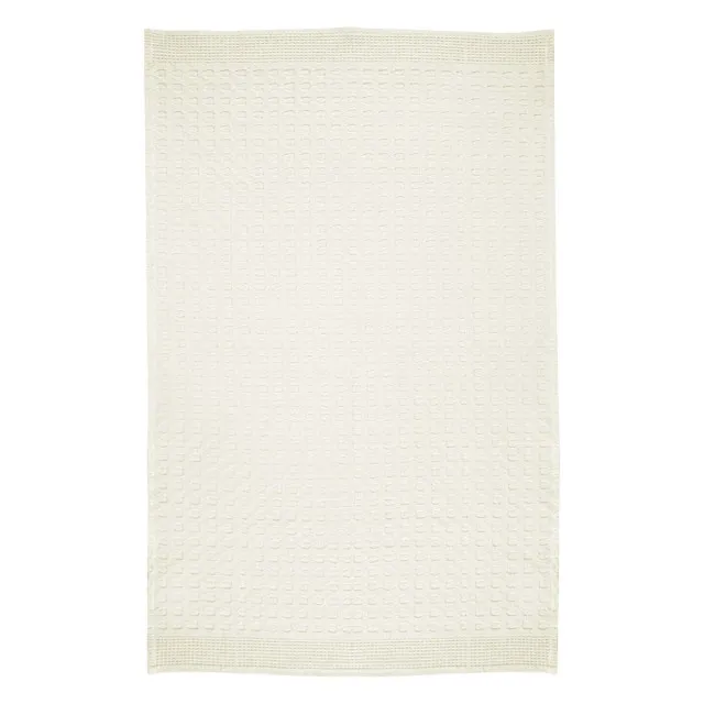 Рушник вафельний з бордюром 45х75 см молочний ТМ Ярослав